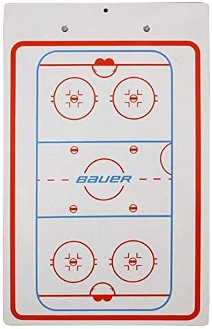 Bauer Hockey Coaches Dry Erase Clipboard, 2-Sided Board with Marker, 10" x 16"