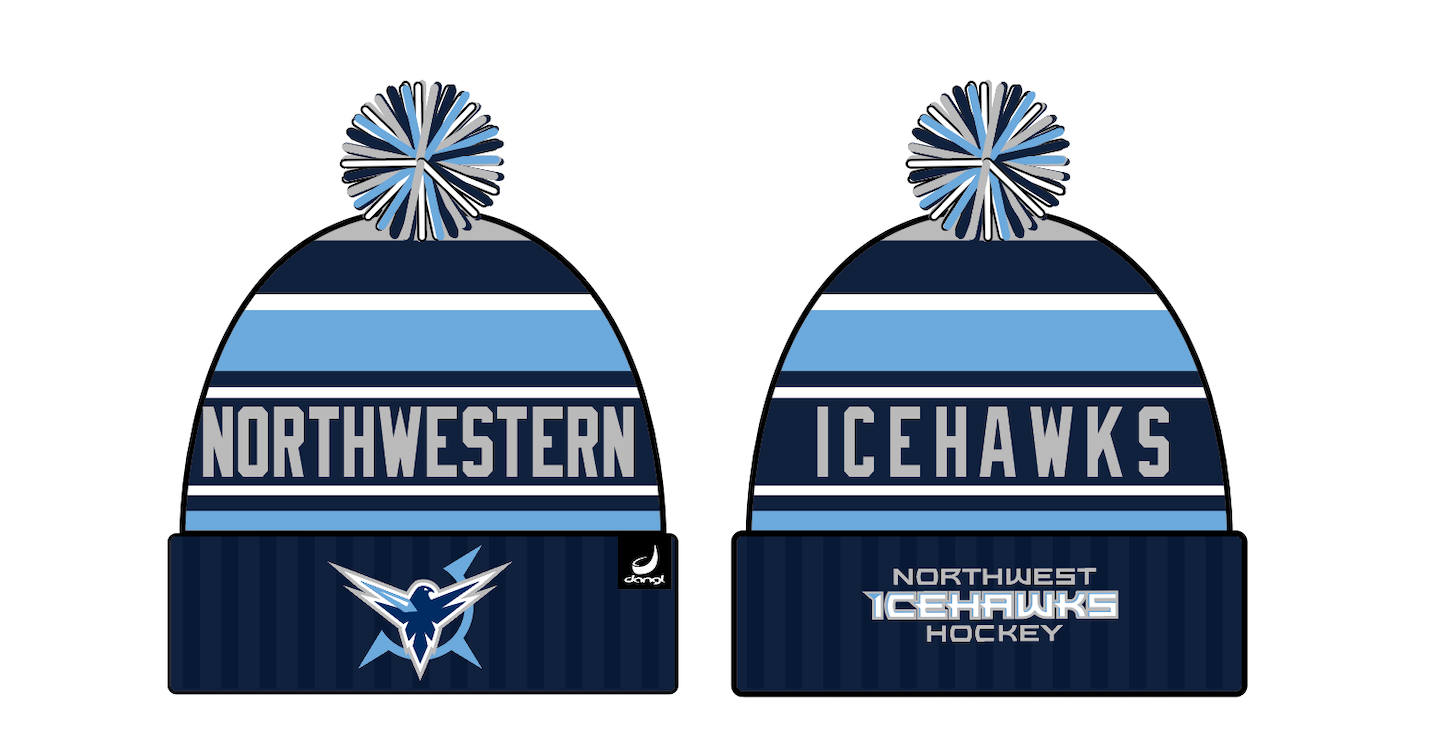 Northwestern Icehawks Pom Beanie